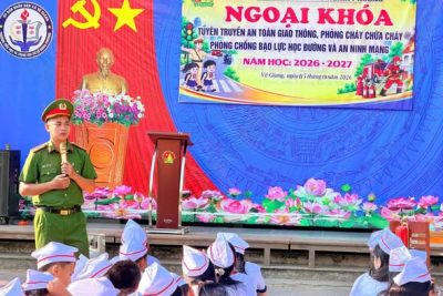 NGOẠI KHÓA TUYÊN TRUYỀN PHÁP LUẬT VỀ TRẬT TỰ AN TOÀN GIAO THÔNG – AN NINH MẠNG – PHÒNG, CHỐNG CÁC TỆ NẠN XÃ HỘI – PHÒNG CHÁY VÀ CHỮA CHÁY – PHÒNG, CHỐNG BẠO LỰC HỌC ĐƯỜNG TRƯỜNG TH & THCS NGHĨA PHƯƠNG NĂM HỌC 2026 – 2027