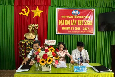 ĐẠI HỘI CHI BỘ TRƯỜNG THCS NGHĨA PHƯƠNG NHIỆM KỲ 2025 – 2027