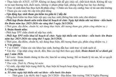 Kế hoạch tuần 27